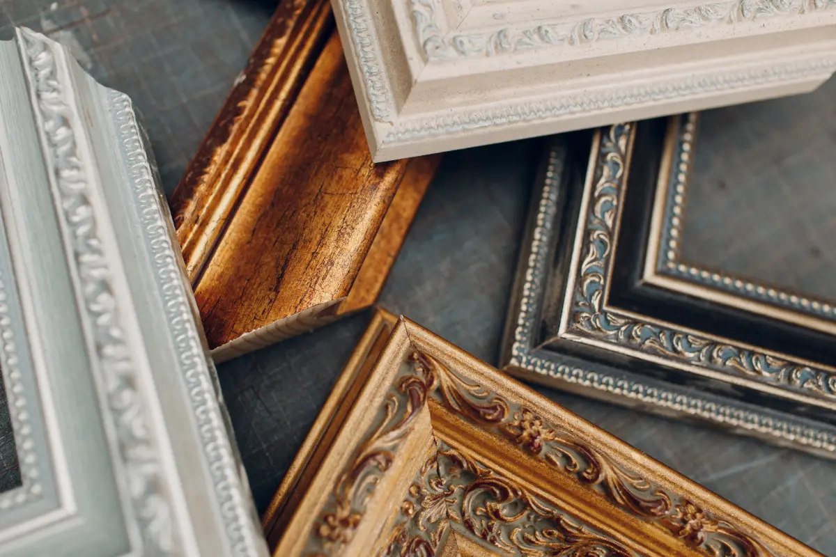Decorative picture frames in various styles.
